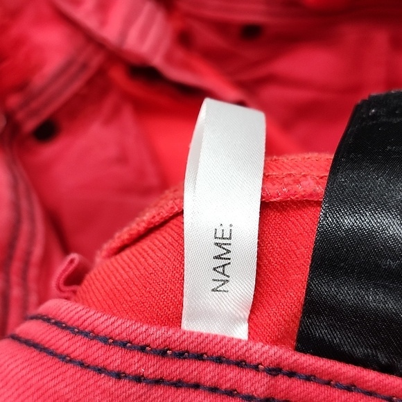 H&M Red Jeans Girls 11/12 Youth Adjustable Waist Classic Slim 5 Pocket Stretch - Picture 12 of 16